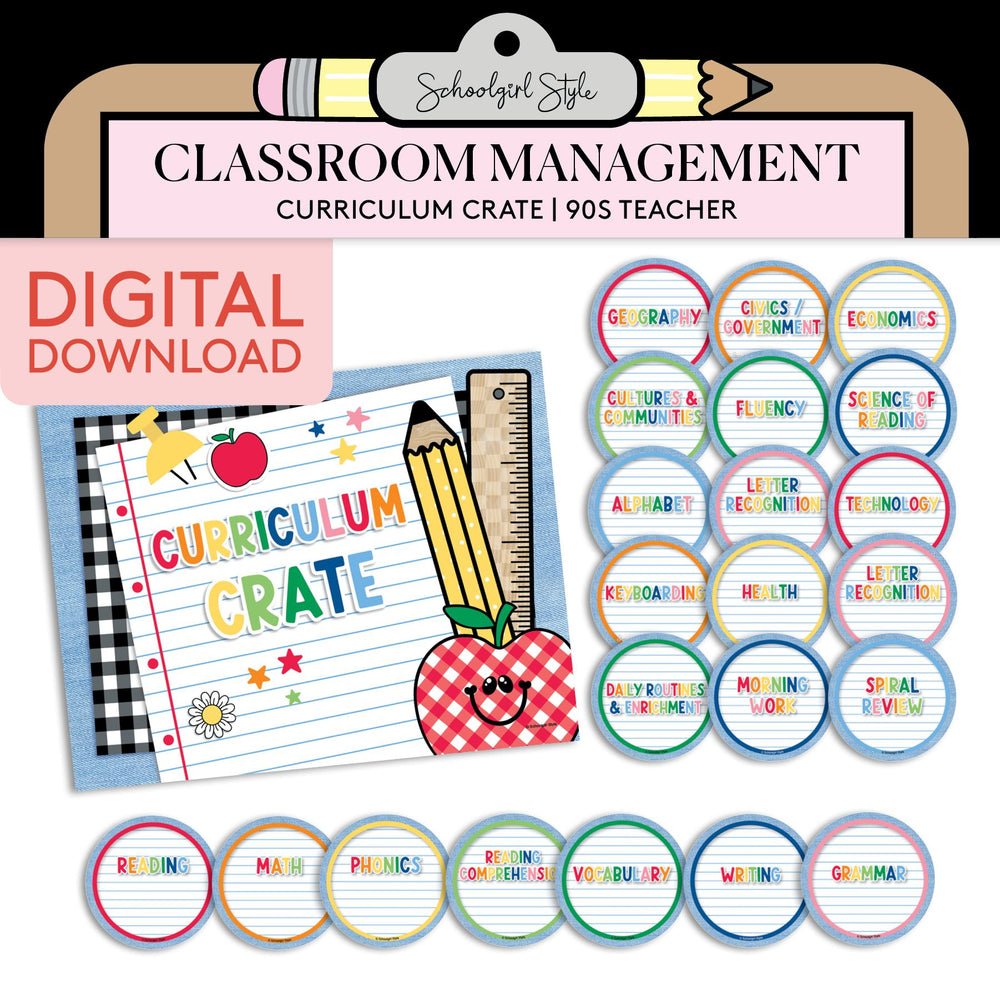 Printable Curriculum Crate | 90s Teacher